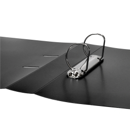 Liderpapel Carpeta Canguro 2 Anillas 40 mm Mixtas Polipropileno DIN A4 Negro Opaco