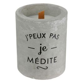 Home Deco Factory Vela Cemento Diámetro 8 cm Altura 10 cm Aroma Ropa Limpia/Cachemira