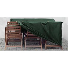 Altadex Funda protectora para mesa y sillas 205x325x90cm, poliéster 240g/m², impermeable y transpirable, verde