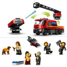 LEGO 60414 City Set de Construcción Estación de Bomberos y Camión de Bomberos con Figura de Perro y 5 Minifiguras