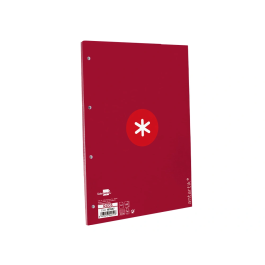 Antartik Recambio A4 80 Hojas 90gr Cuadro 5mm 4 Taladros Banda Marco Color Frambuesa