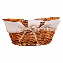 Cesta de Picnic Alexandra House Living Mimbre Madera de sauce 40 x 32 x 17 cm