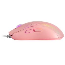 Mars Gaming MMPROP Ratón Óptico USB Tipo A, Diestro, 32000 DPI, Color Rosa