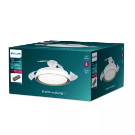 Ventilador de Techo con Luz Philips 929004081801 Blanco Dorado (4000 K) (2700 K)