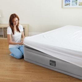 Intex Colchón Hinchable Prime Comfort Fiber Tech 99x191 cm, 51 cm, Firmeza Regulable, Eléctrico, 1 Persona