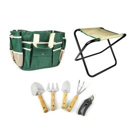Utensilios Terraza Y Jardin DKD Home Decor Verde Negro 45 x 45 x 45 cm Set de 8
