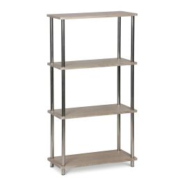 Inde Estantería Madera-Acero 4 Niveles 30,7 cm Ancho x 9,9 cm Alto x 60,4 cm Largo