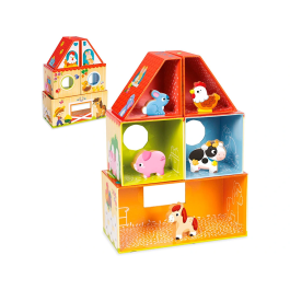 Goula 53470 My First Farm - Granja de Construcción con 5 Animales para Bebés +12 Meses