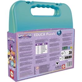 EDUCA EDU8412668203419 - Estuche Rompecabezas Progresivo SuperKitties - 12, 16, 20, 25 Piezas para Niños