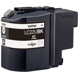 Brother LC22UBK Cartucho de Tinta Original Negro Rendimiento 2400 Páginas para DCP-J785DW MFC-J985DW