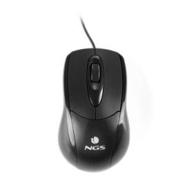 Ngs Kit Cocoa: Teclado y Ratón Óptico USB con Cable, Negro, 12 Teclas Multimedia, 1000 DPI, Plug & Play, Resistente a Derrames