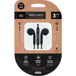 Auriculares Tech-One-Tech Eartech De Boton Con Conector Mini Jack Microfono Integrado Negro Precio: 4.49999968. SKU: B1DPGJXFWJ