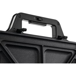 WMF Sandwichmaker Lono 0415150011 – 800W, Antiadherente, Fácil de Limpiar, Acero Inoxidable, Negro/Plata