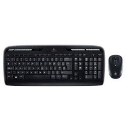 Logitech MK330 Combo Teclado y Ratón Inalámbricos con 11 Teclas Acceso Rápido, Teclas Silenciosas Perfil Bajo y Nano Receptor USB