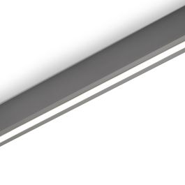 Emuca Kit de barra para armario Luxe, tira LED 4,5x8 Neonlynx V, sensor de movimiento RF Smart y convertidor Smart (24V DC), longitud 900mm, Luz blanca cálida 2.700K, Plástico y Aluminio, Titanio