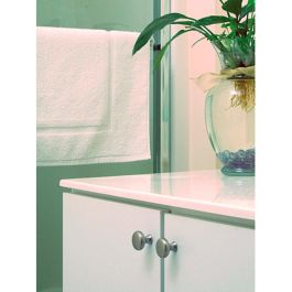 Rei mod. 760 Blister 4 Pomos Redondos para Mueble Zamak Cromo Mate Ø25mm