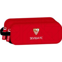 Portatodo Doble Sevilla Fútbol Club Negro Rojo 21 x 8 x 6 cm