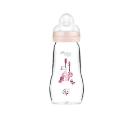 Biberón de vidrio MAM - 260 ml - 0 a 6 meses - Flow Teat 2 - Rosa Precio: 43.3664. SKU: B1AE3PCFXT