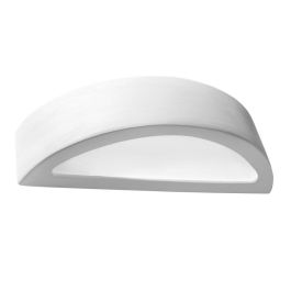 Atena SOL-SL.0001 Aplique de Pared de Cerámica, Lámpara Mural Duradera para Iluminación Ambiental, Diseño Clásico y Moderno, Interiores