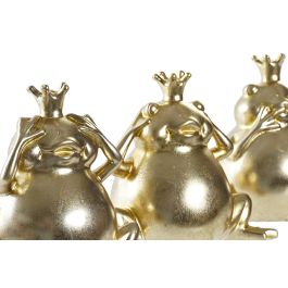 DKD Home Decor Figura Rana Dorado Resina 8 x 12 x 14 cm