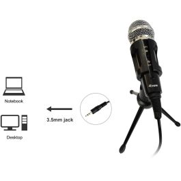 EQUIP MICROFONO SOBREMESA LIFE ONMIDIRECCIONAL JACK 3.5" CANCELACION RUIDO BOTON MUTE