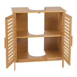 Andrea House Armario bajo para lavabo de bambú 60 x 30 x 62 cm