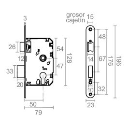 Cerradura Micel 47 mm
