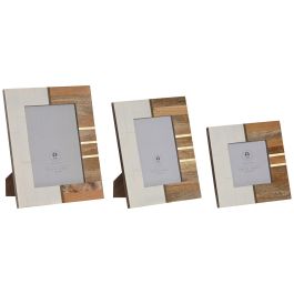 DKD Home Decor Marcos de Fotos Scandi de Resina y Mango, Set de 3, Blancos y Marrones, 24 x 19 cm Precio: 34.89000031. SKU: B1JX4MCT2X