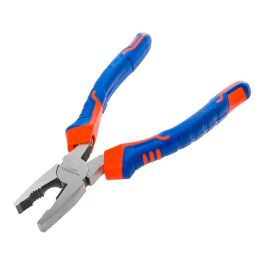 Workpro Juego de 3 Alicates Universal, Punta Larga y Corte Diagonal 160 + 160 + 200 mm Acero al Carbono Bimaterial