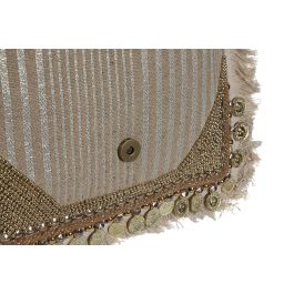 DKD Home Decor Bolso Mediterraneo Plateado Dorado 4 x 25 x 33 cm (4 Unidades)