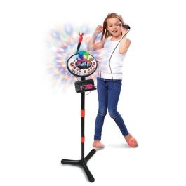 VTech Micrófono Karaoke Kidi Superstar Lightshow Noir con Bola de Discoteca, Efectos de Luz para Niños de 6+ Años