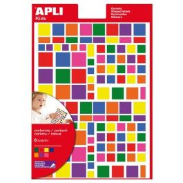 Apli Gomets autoadhesivos formas surtidas multicolor, círculos, cuadrados y triángulos, blíster de 6 hojas Precio: 3.50000002. SKU: B1D58GCLK4