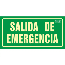 Syssa Señal de Salida de Emergencia en PVC Fotoluminiscente 320x160 mm Precio: 2.8900003. SKU: B13X9EYHNZ