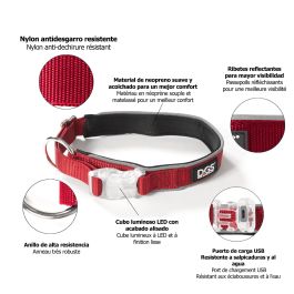Dog Gone Smart Collar Comet Luminoso Recargable USB Talla L 51-63 cm Rojo para Perros