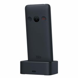 TCL Onetouch 4022S Teléfono Móvil para Personas Mayores con Pantalla 2.8", Botón SOS, Teclado Grande y Base de Carga - Gris