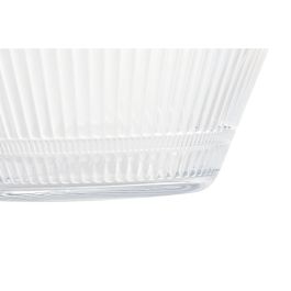 DKD Home Decor Ensaladera Básicos de Cristal Transparente, 2.1L, 22x22x9.5 cm, Apta para Microondas y Lavavajillas