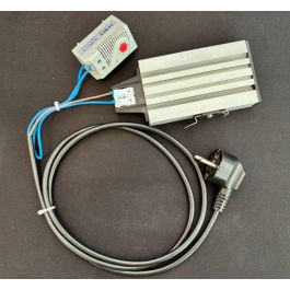 Lanview Calentador Eléctrico para Carril DIN 35mm, 100W, 220V, 50/60Hz, con Termostato de Invierno Integrado y Cuerpo de Aluminio