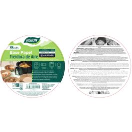 Inde Set-35 Bases Papel Airfryer Redondas 20 cm para Freidora de Aire (24 Unidades)