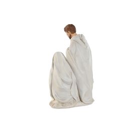 DKD Home Decor Nacimiento Navidad Tradicional Blanco Dorado Resina 11.5 x 26 x 16 cm (2 Unidades)