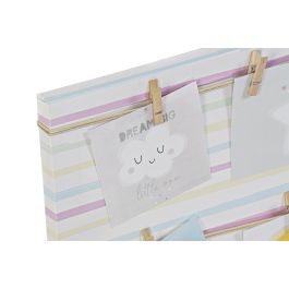 DKD Home Decor Portafotos Baby Sunshine Lienzo Multicolor 50x50x2 cm