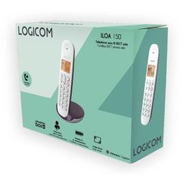 Logicom LOG3483071500117 Teléfono fijo inalámbrico DECT ILOA 150 SOLO Berenjena sin contestador automático