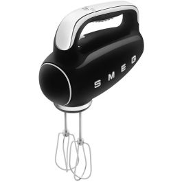 Smeg HMF01BLEU Batidora de mano 50s Retro Diseño Negro 250W - 9 Velocidades, Turbo, Pantalla incorporada