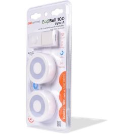 SCS SENTINEL EcoBell 100 Light x2 Juego 2 Timbres Inalámbricos Enchufables Sin Batería con 1 Pulsador, Luz Halo, IP55, 150m Alcance SCS SENTINEL EcoBell 100 Light x2 Juego 2 Timbres Inalámbricos Enchufables Sin Batería con 1 Pulsador, Luz Halo, IP55, 150m Alcance