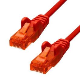 ProXtend Cable de Red Ethernet CAT6 U/UTP CCA PVC AWG 26, 10 Metros, Color Rojo para Conexiones Fiables