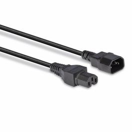 Lindy Cable de Alimentación IEC C14 a IEC C15 2m, H05-VVF 3G 1.00mm², Negro, Alta Temperatura, 10 Años
