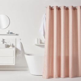 Cortina de ducha con diseño de gofres - Rosa - Poliéster - 180 x 200 cm - 12 ganchos - UTILITY - TODAY Precio: 22.49999961. SKU: B16KGBWAST