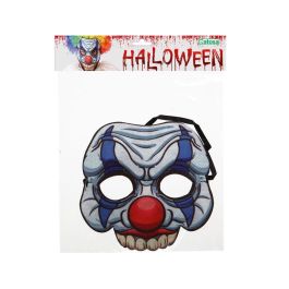 Máscara de Payaso Temerario con Dientes Afilados y Pelo Multicolor - Ideal para Halloween y Fiestas Temáticas
