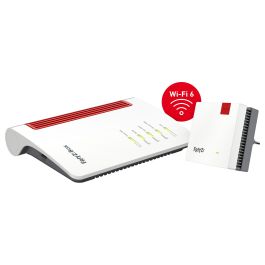 AVM FRITZ!Mesh Set 7530 AX + 1200 AX Wi-Fi 6 Sistema de Malla Doble Banda 2400 Mbit/s Color Rojo y Blanco