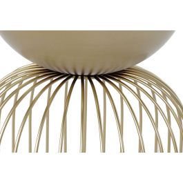 DKD Home Decor Mesita Auxiliar Vintage Dorado Marron Metal 55.5 x 53 x 55.5 cm