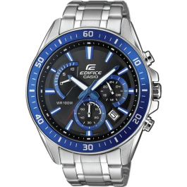 Casio EFR-552D-1A2VUEF Reloj Hombre Cuarzo Acero Brazalete Plata Esfera Negra y Azul Cronómetro Sumergible 10 ATM Precio: 107.49999975. SKU: S7148821
